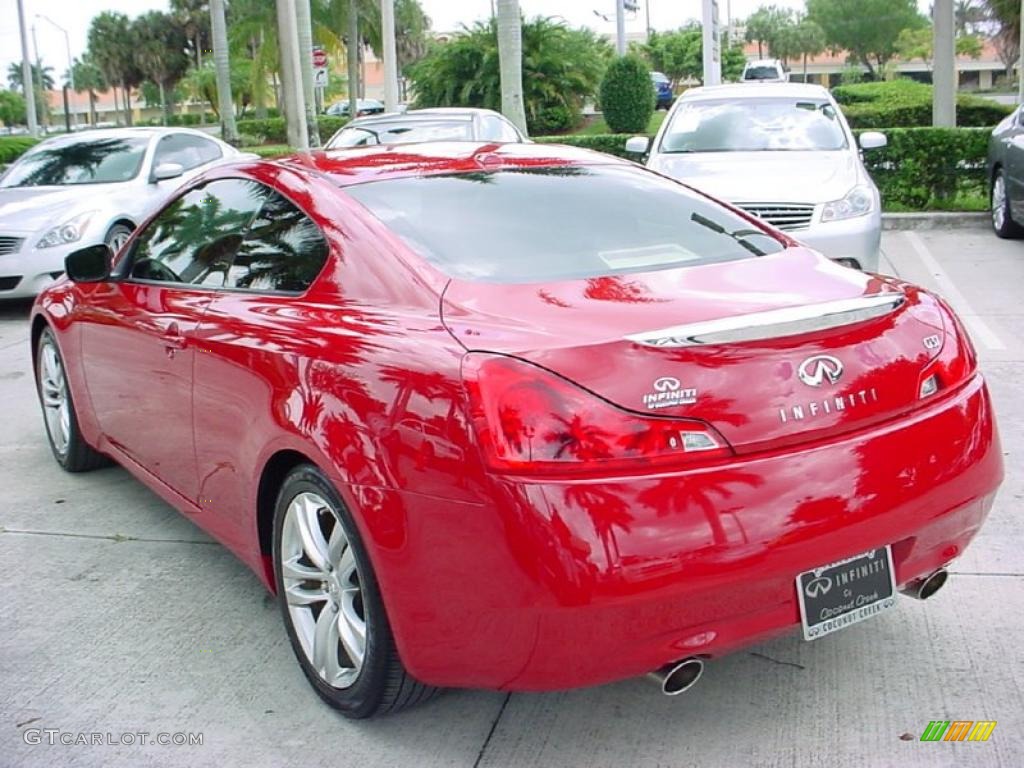 2008 G 37 Coupe - Vibrant Red / Wheat photo #8