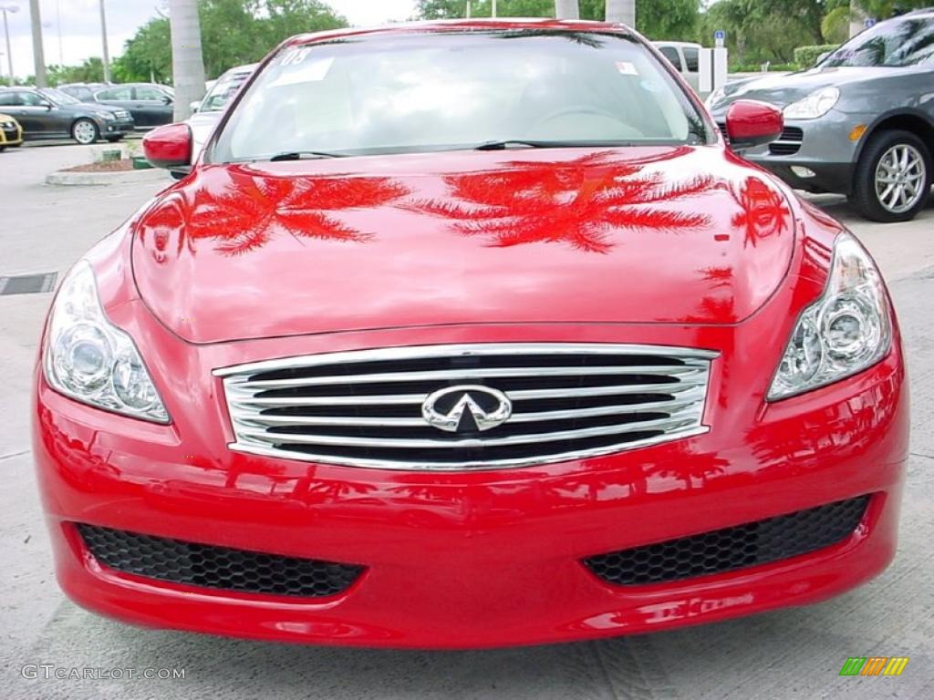 2008 G 37 Coupe - Vibrant Red / Wheat photo #14