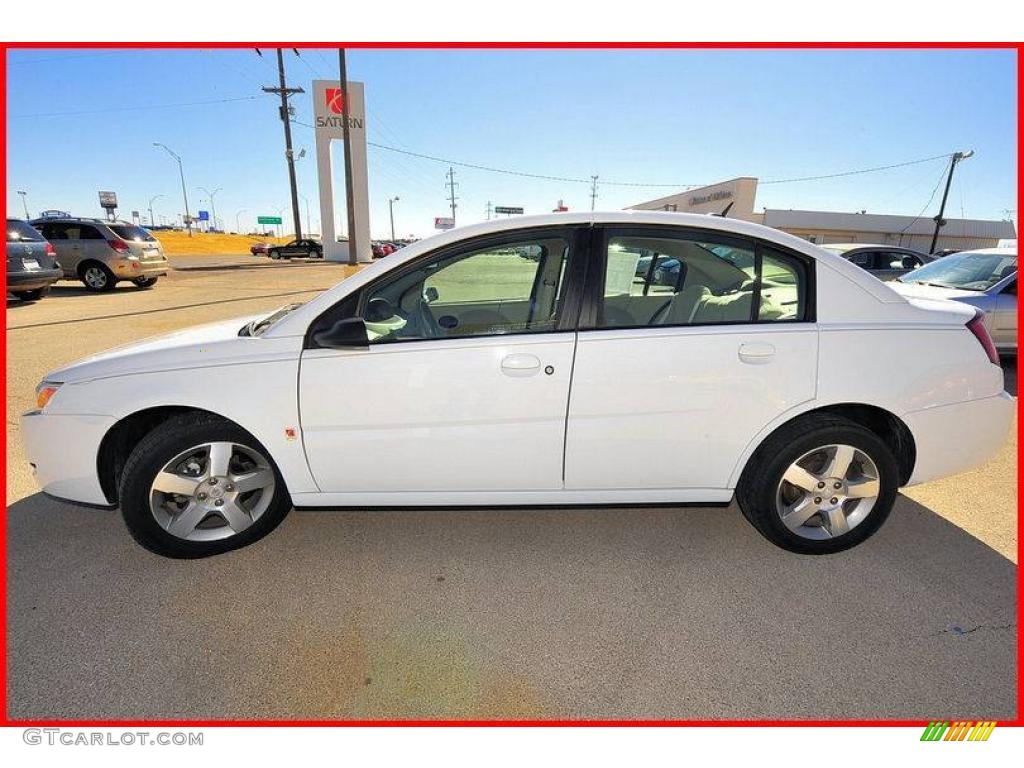 2007 ION 3 Sedan - Polar White / Tan photo #3