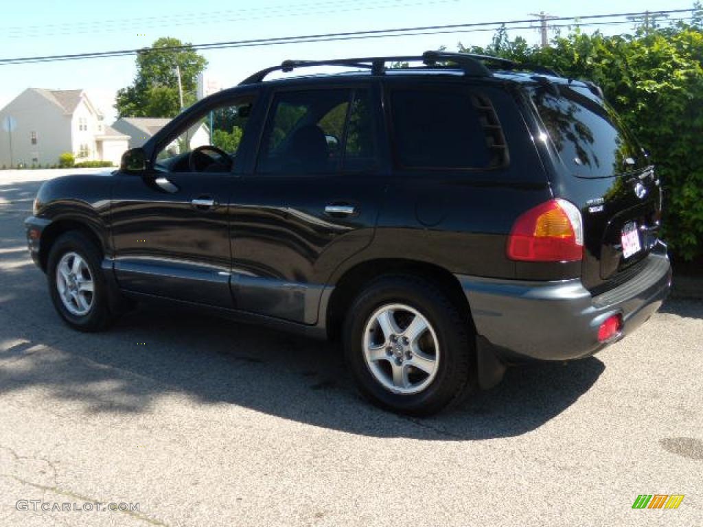 2002 Black Obsidian Hyundai Santa Fe LX AWD 30213910 Photo 2