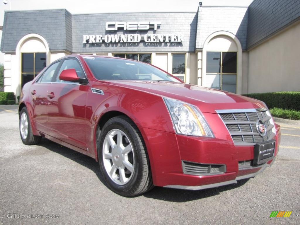 2009 CTS Sedan - Crystal Red / Ebony photo #1