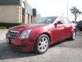 2009 Crystal Red Cadillac CTS Sedan  photo #3