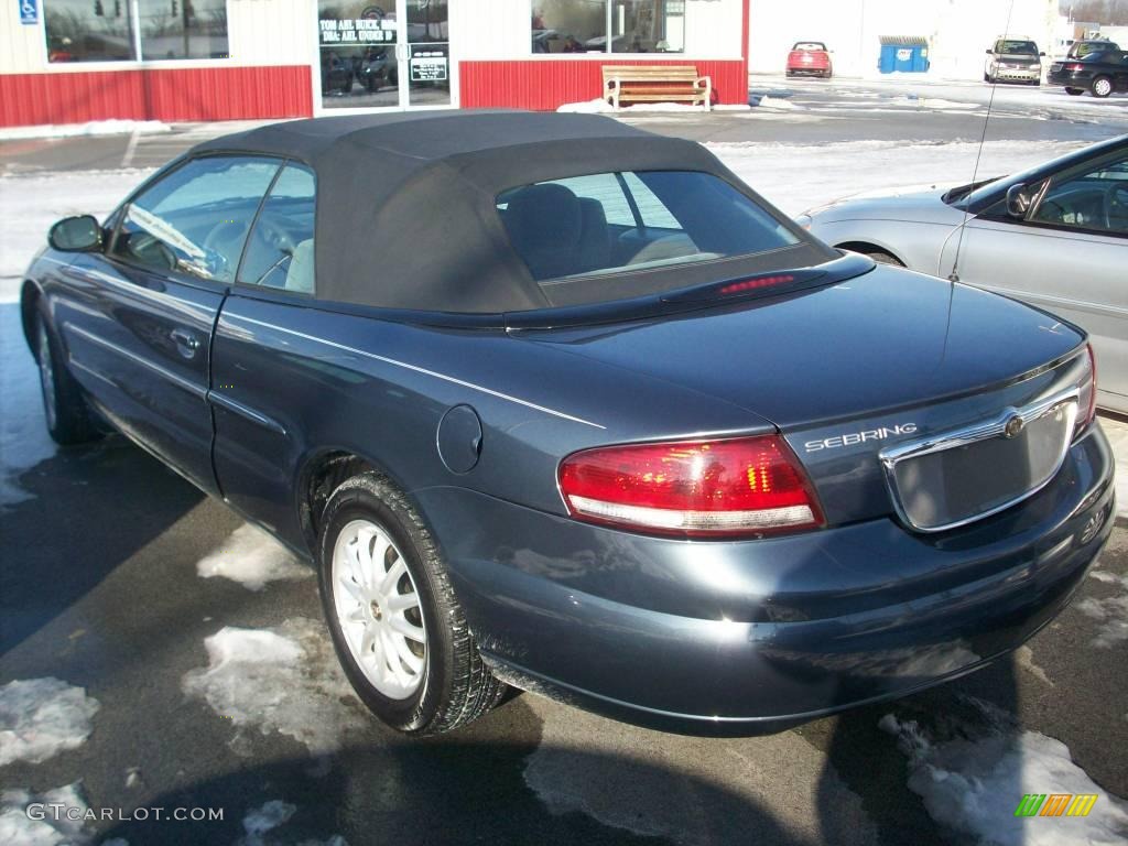 2002 Sebring LX Convertible - Steel Blue Pearl / Dark Slate Gray photo #4