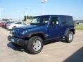 2010 Deep Water Blue Pearl Jeep Wrangler Unlimited Sport 4x4  photo #22