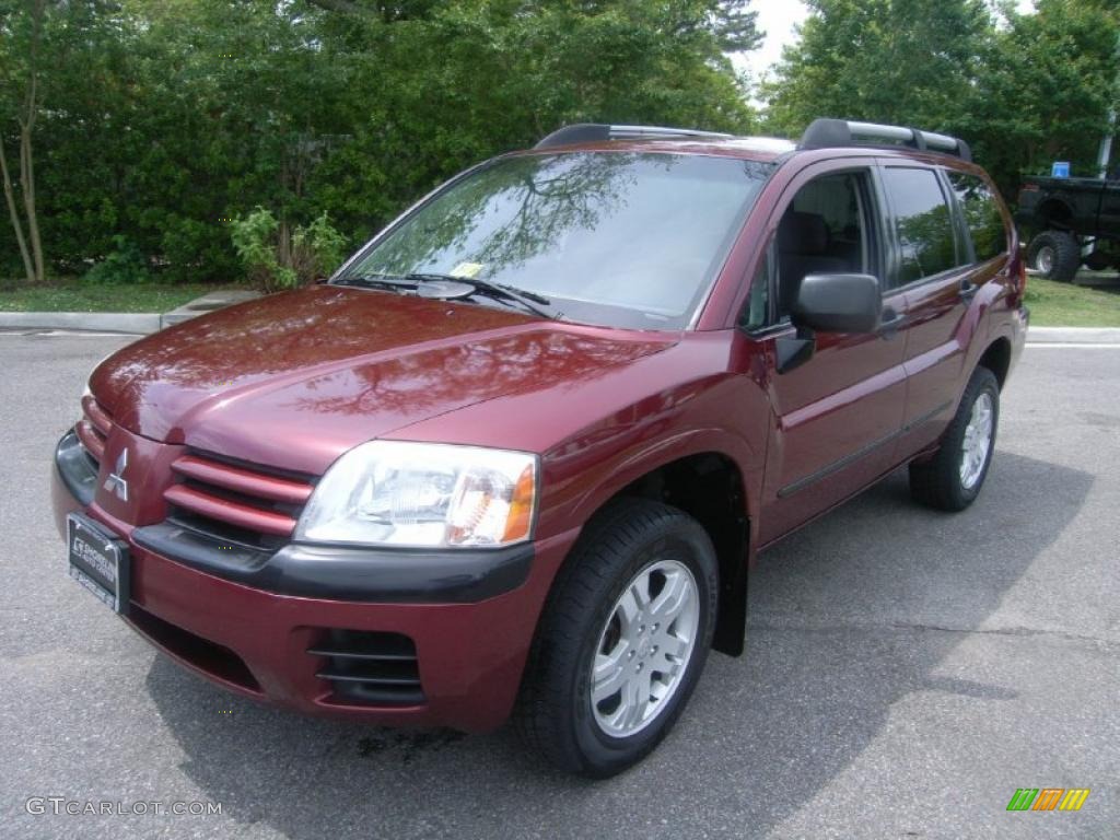 2004 Endeavor LS AWD - Ultra Red Pearl / Charcoal Gray photo #1