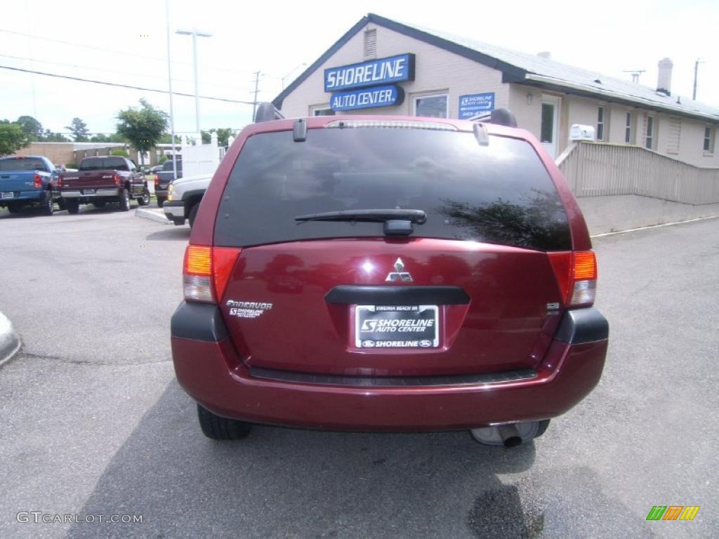 2004 Endeavor LS AWD - Ultra Red Pearl / Charcoal Gray photo #4