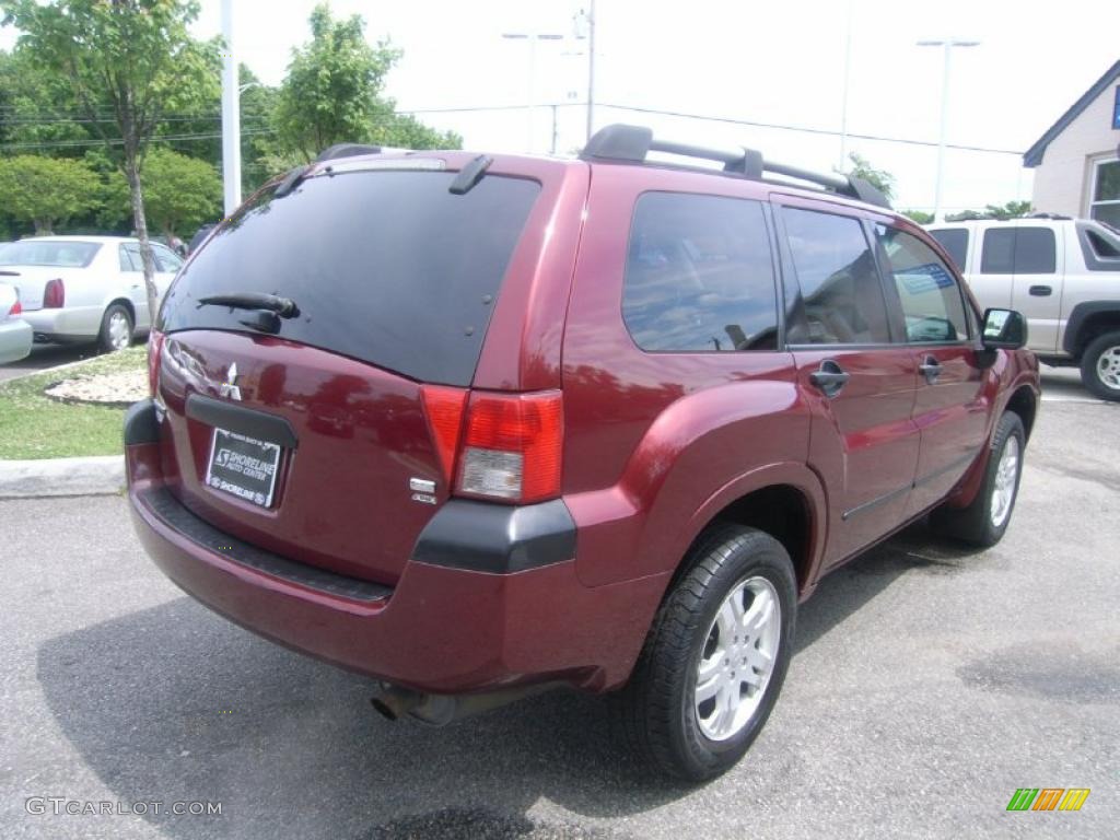 2004 Endeavor LS AWD - Ultra Red Pearl / Charcoal Gray photo #5