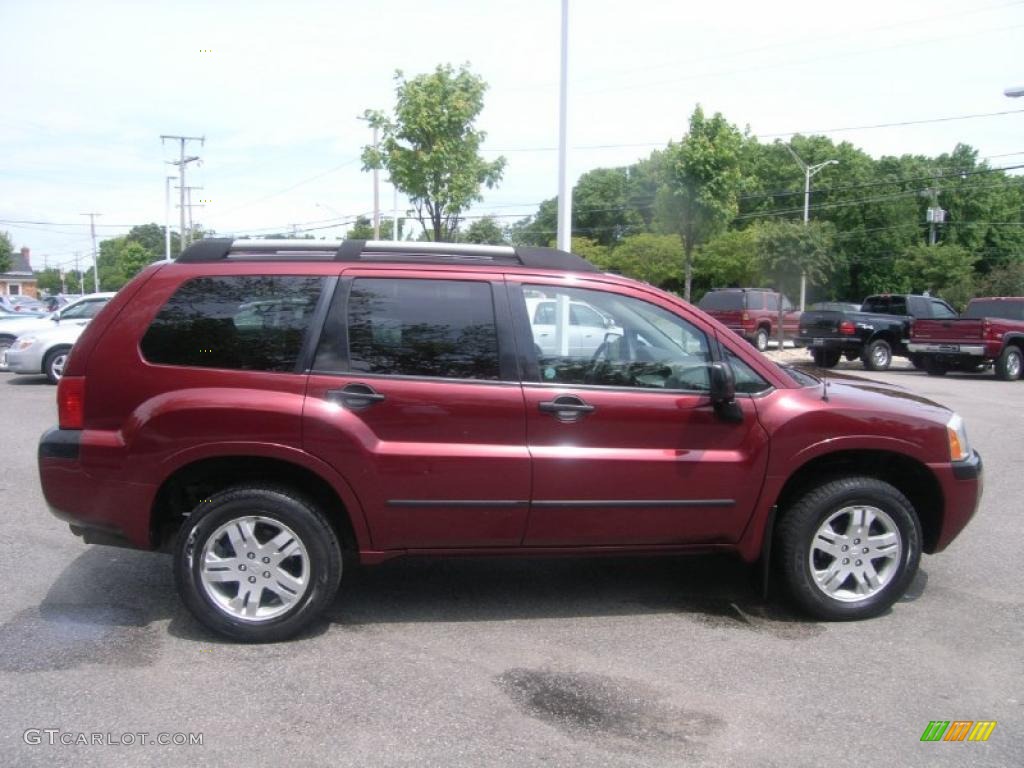 2004 Endeavor LS AWD - Ultra Red Pearl / Charcoal Gray photo #6