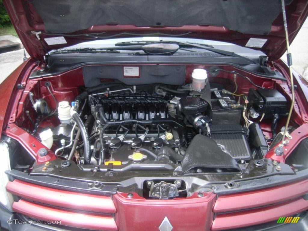 2004 Endeavor LS AWD - Ultra Red Pearl / Charcoal Gray photo #24