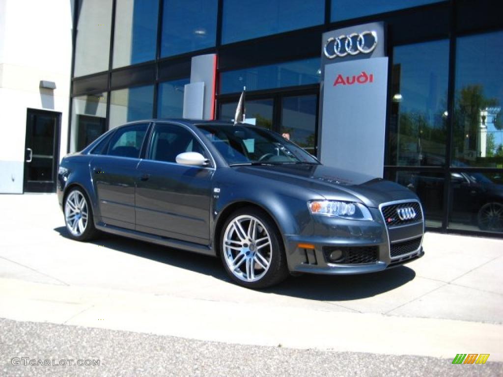 2007 RS4 4.2 quattro Sedan - Daytona Grey Pearl Effect / Black photo #1