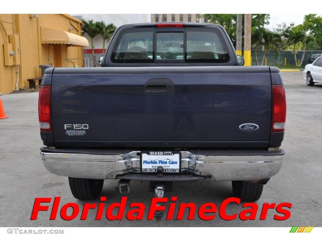 1999 F150 XL Regular Cab 4x4 - Deep Wedgewood Blue Metallic / Medium Prairie Tan photo #6