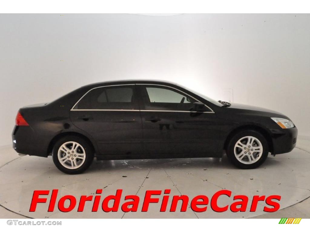 2006 Accord SE Sedan - Nighthawk Black Pearl / Ivory photo #4