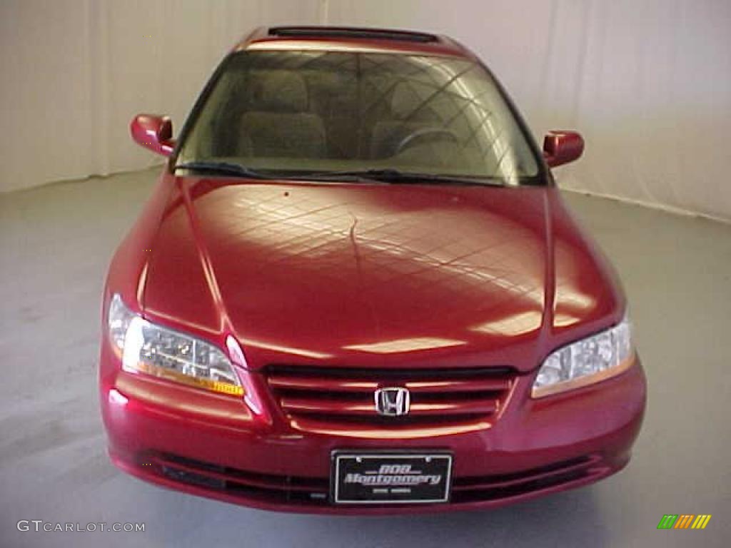 2002 Accord EX Sedan - San Marino Red / Ivory photo #2
