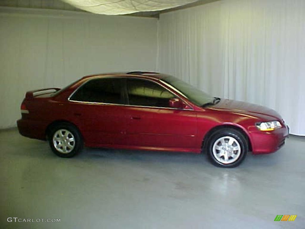 2002 Accord EX Sedan - San Marino Red / Ivory photo #3
