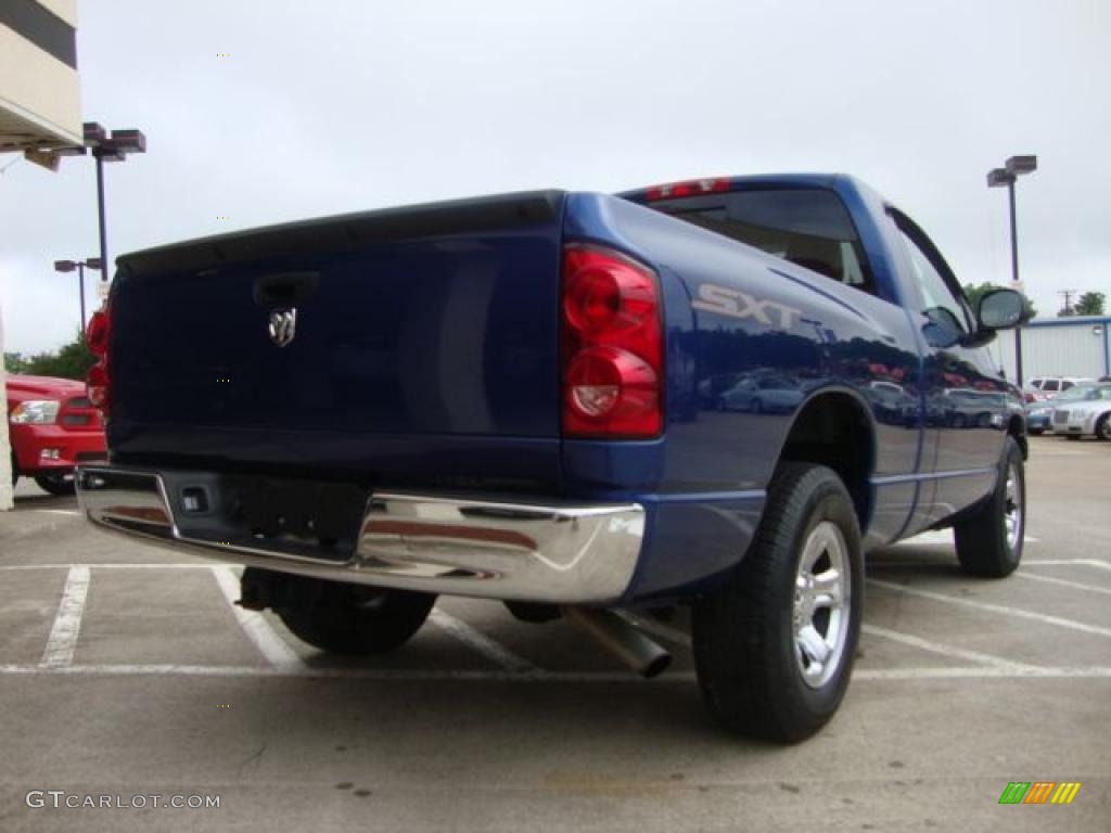 2008 Ram 1500 SXT Regular Cab - Patriot Blue Pearl / Medium Slate Gray photo #3