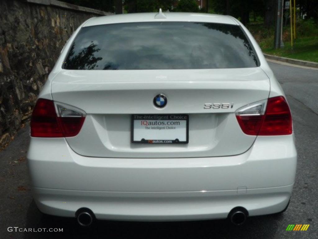 2008 3 Series 335i Sedan - Alpine White / Black photo #6