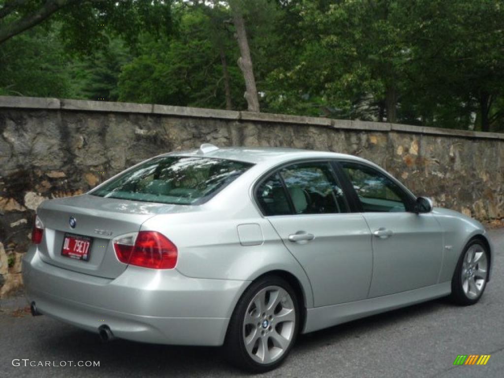 2007 3 Series 335i Sedan - Titanium Silver Metallic / Grey photo #7