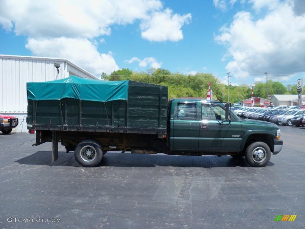 2002 Silverado 3500 Extended Cab Chassis - Forest Green Metallic / Tan photo #6