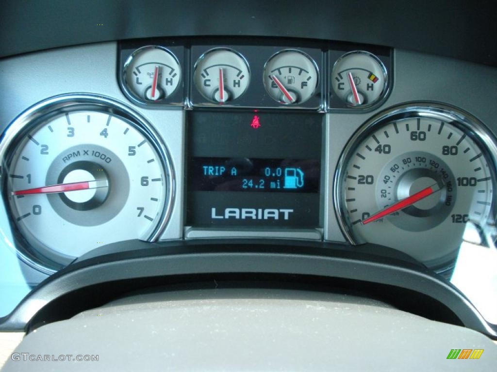 2010 F150 Lariat SuperCrew 4x4 - Oxford White / Tan photo #7