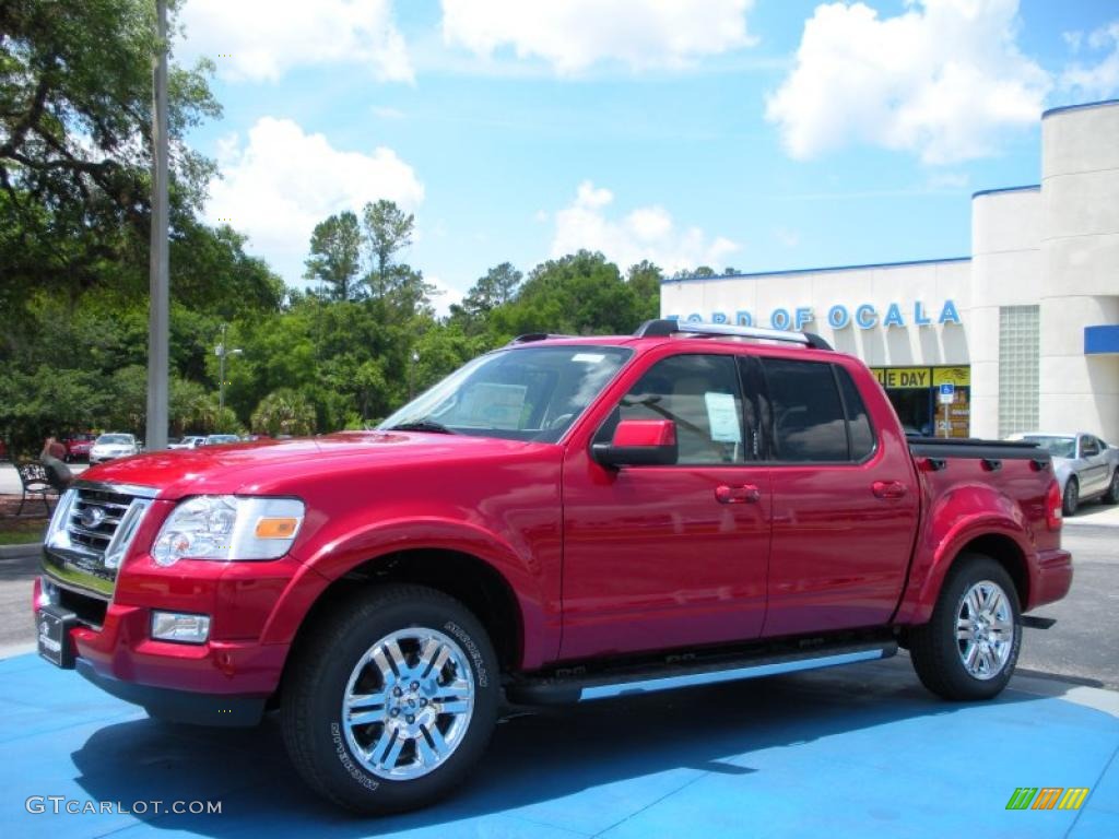 2010 Explorer Sport Trac Limited - Torch Red / Camel/Sand photo #1