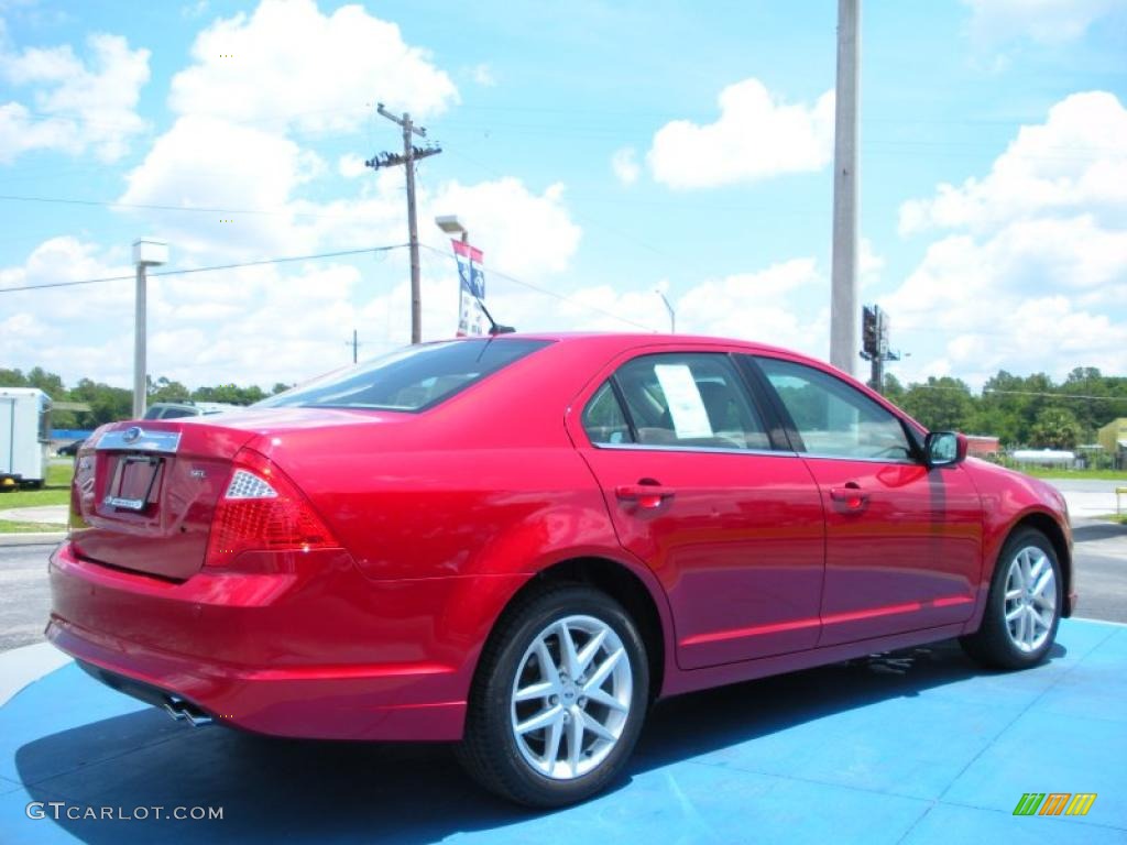 2010 Fusion SEL - Red Candy Metallic / Medium Light Stone photo #3