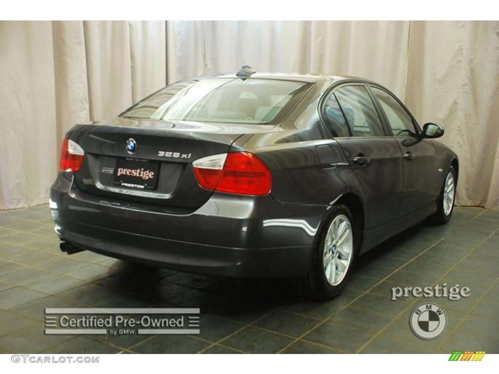 2007 3 Series 328xi Sedan - Sparkling Graphite Metallic / Grey photo #2