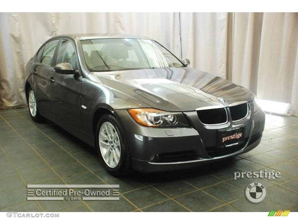 2007 3 Series 328xi Sedan - Sparkling Graphite Metallic / Grey photo #11