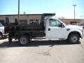 2010 Oxford White Ford F350 Super Duty XL Regular Cab Chassis Dump Truck  photo #3