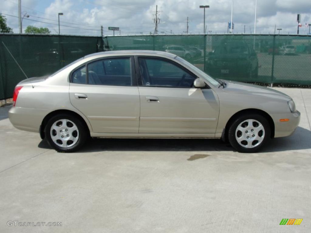 2002 Elantra GLS Sedan - Champagne Beige / Beige photo #2