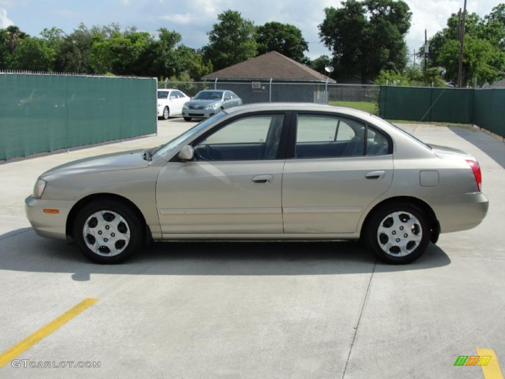 2002 Elantra GLS Sedan - Champagne Beige / Beige photo #6