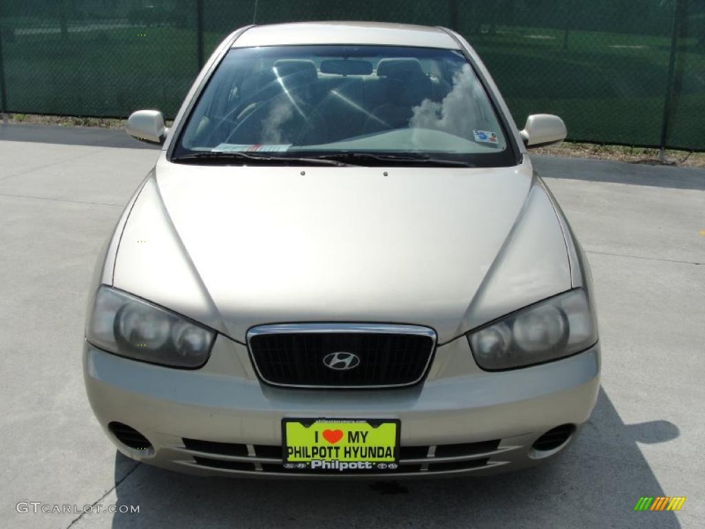 2002 Elantra GLS Sedan - Champagne Beige / Beige photo #7