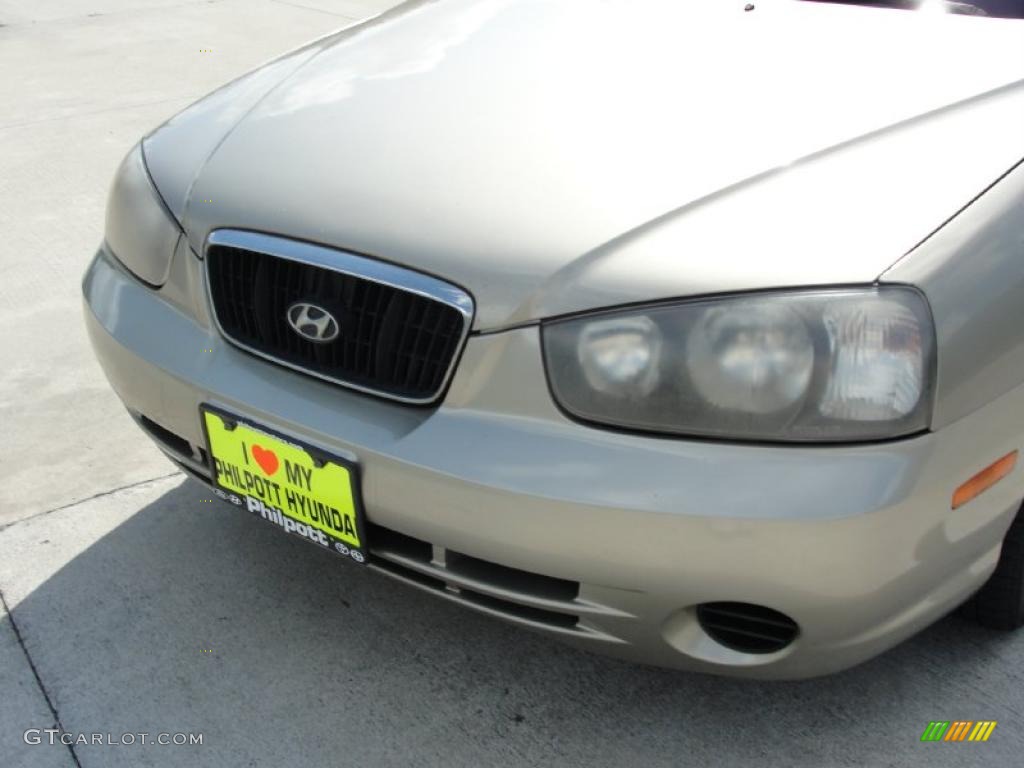 2002 Elantra GLS Sedan - Champagne Beige / Beige photo #10
