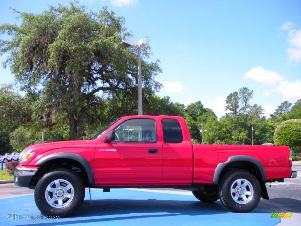 2002 Tacoma V6 PreRunner Xtracab - Radiant Red / Charcoal photo #2
