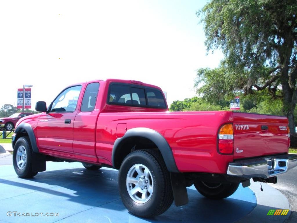 2002 Tacoma V6 PreRunner Xtracab - Radiant Red / Charcoal photo #3