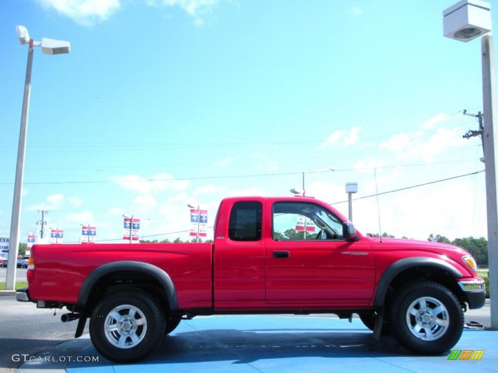 2002 Tacoma V6 PreRunner Xtracab - Radiant Red / Charcoal photo #6