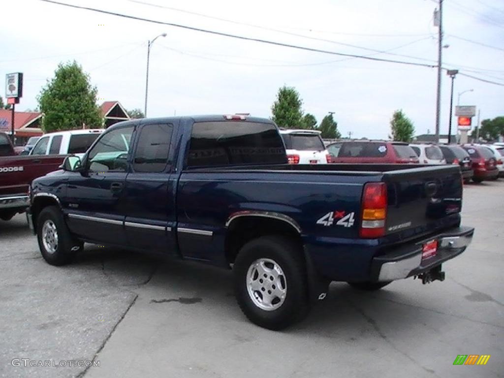 2002 Silverado 1500 LS Extended Cab 4x4 - Indigo Blue Metallic / Tan photo #1