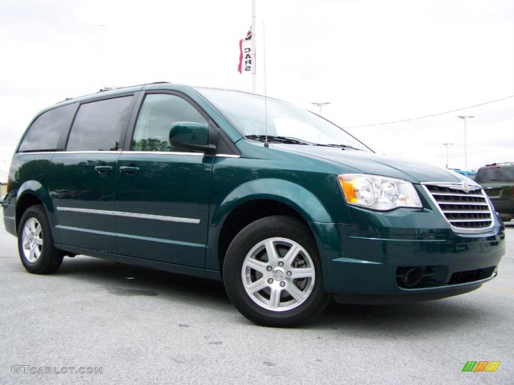 2009 Town & Country Touring - Melbourne Green Pearl / Medium Slate Gray/Light Shale photo #1