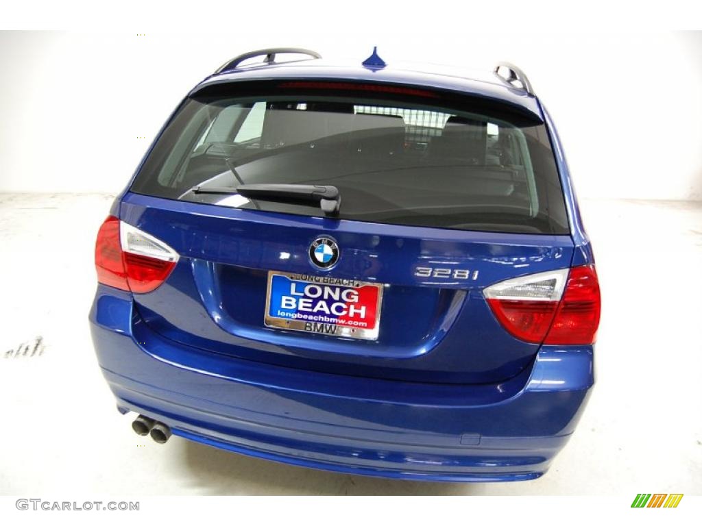 2007 3 Series 328i Wagon - Montego Blue Metallic / Black photo #7