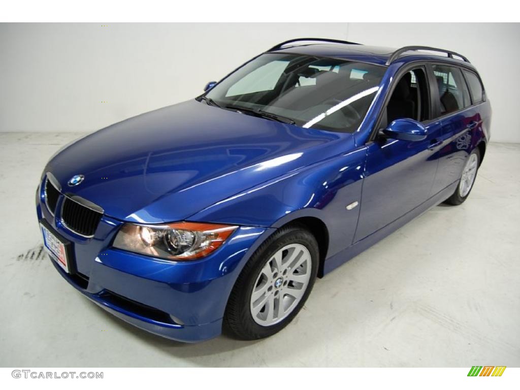 2007 3 Series 328i Wagon - Montego Blue Metallic / Black photo #10