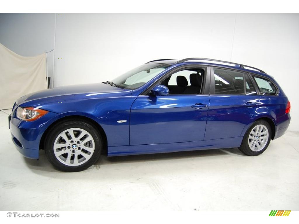 2007 3 Series 328i Wagon - Montego Blue Metallic / Black photo #11
