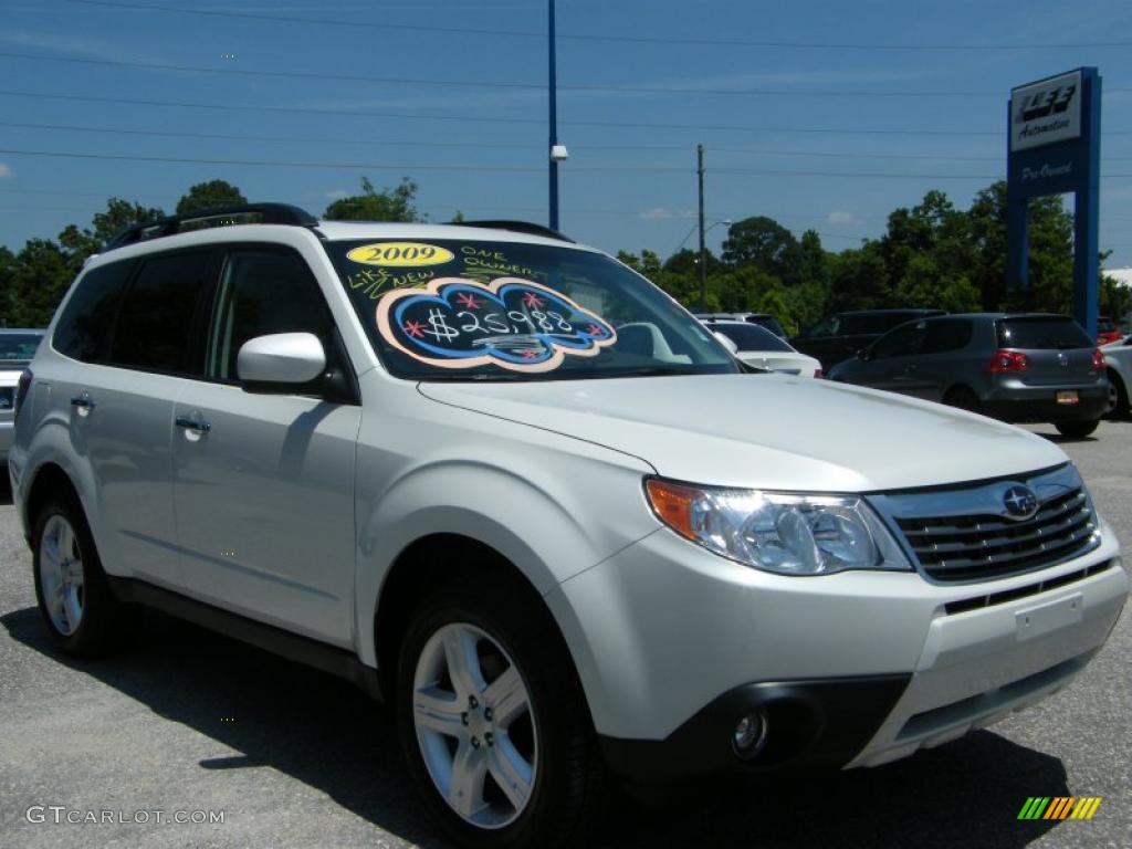 2009 Forester 2.5 X Limited - Satin White Pearl / Platinum photo #7