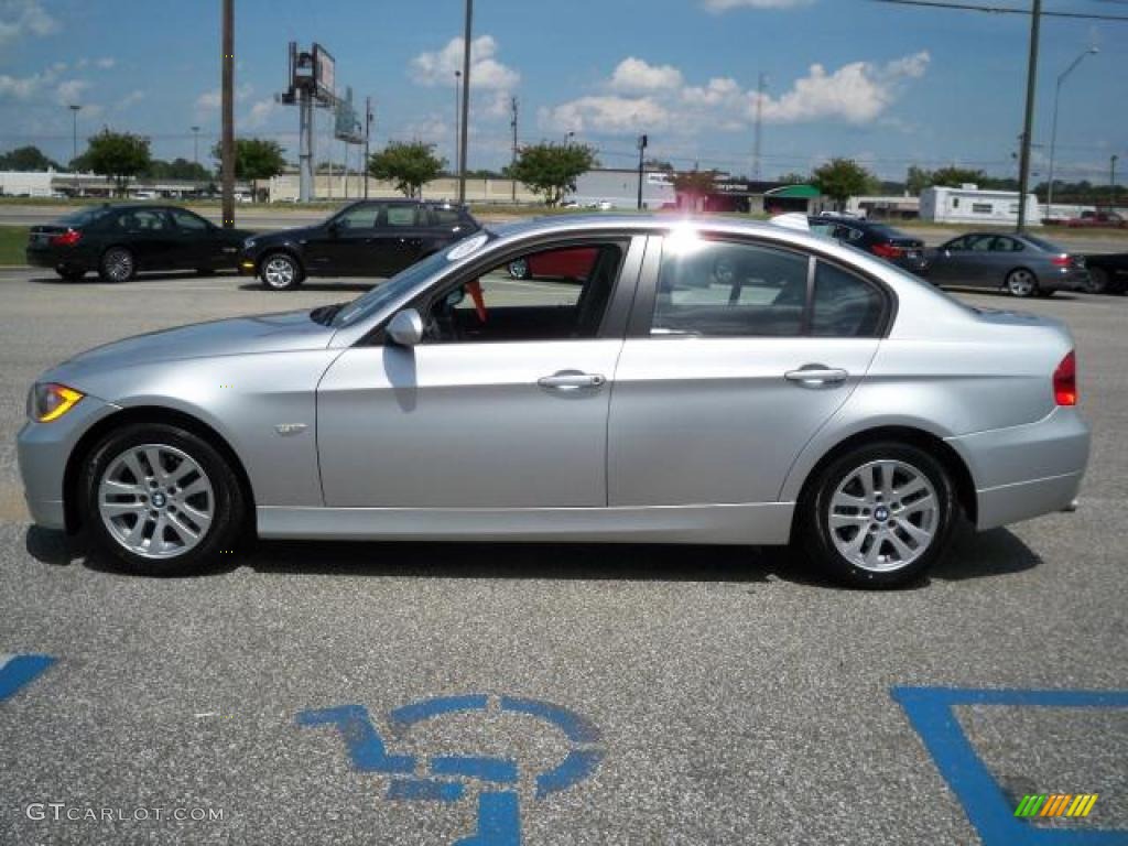 2007 3 Series 328i Sedan - Titanium Silver Metallic / Black photo #7