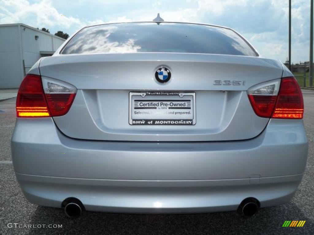 2007 3 Series 335i Sedan - Titanium Silver Metallic / Grey photo #5