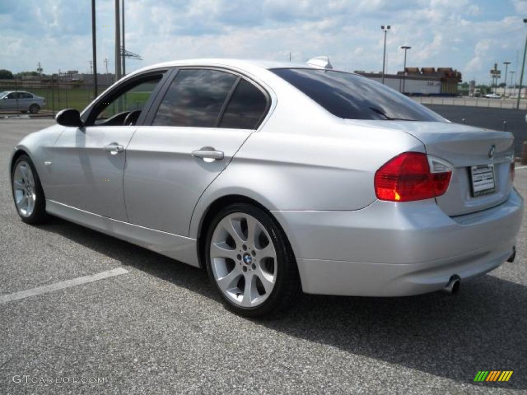 2007 3 Series 335i Sedan - Titanium Silver Metallic / Grey photo #6