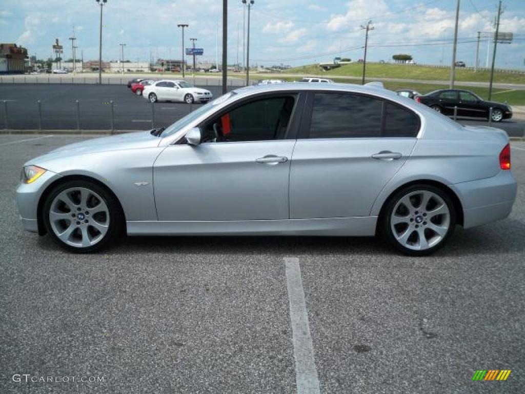 2007 3 Series 335i Sedan - Titanium Silver Metallic / Grey photo #7