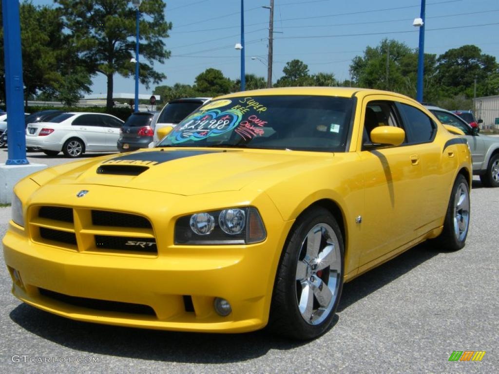 2007 Charger SRT-8 Super Bee - Detonator Yellow Clearcoat / Dark Slate Gray photo #1