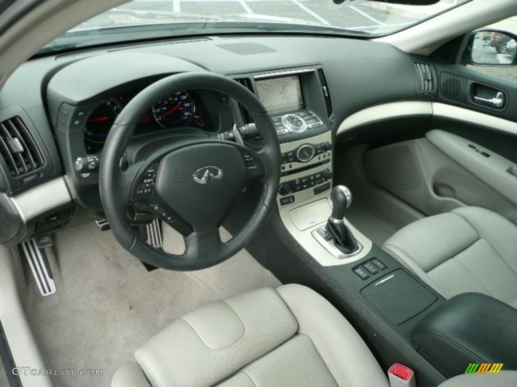 2008 Infiniti G 35 x S Sedan Stone Steering Wheel Photo #30262288