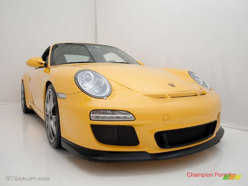 2010 911 GT3 - Speed Yellow / Black w/Alcantara photo #2