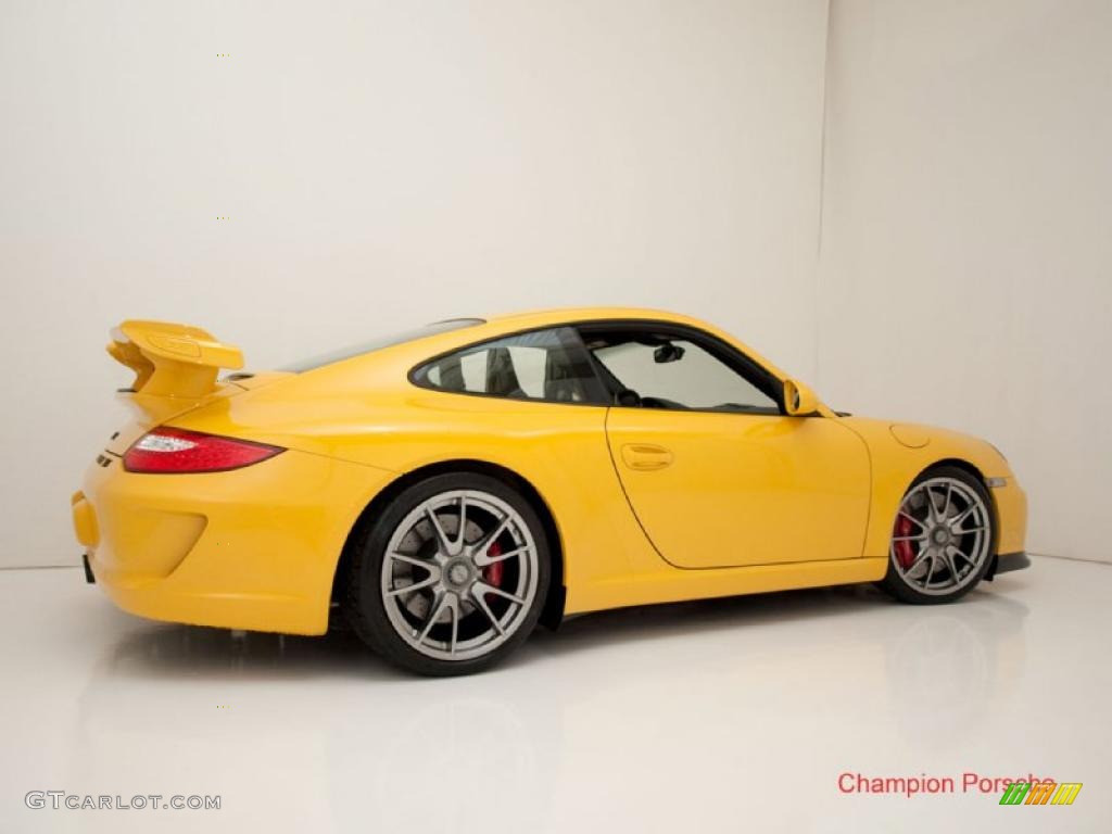 2010 911 GT3 - Speed Yellow / Black w/Alcantara photo #6