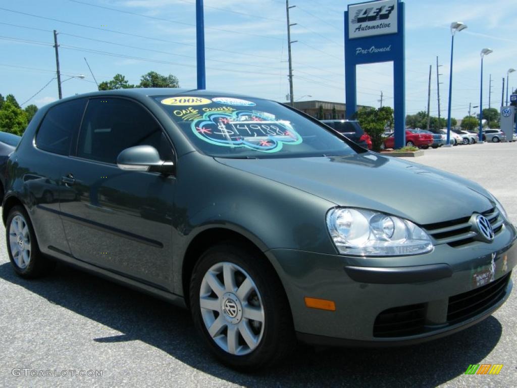 2008 Rabbit 2 Door - Sage Green Metallic / Anthracite Black photo #7